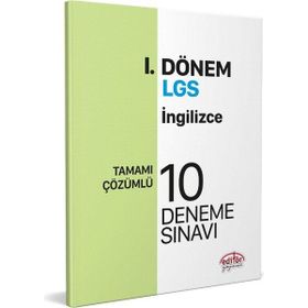 Editör Yayınları - 8. Sınıf LGS İngilizce 1. Dönem 10 Deneme