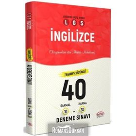 Editör Yayınları 8. Sınıf LGS İngilizce Tamamı Çözümlü 40 Deneme Sınavı