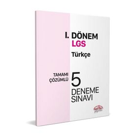 Editör Yayınları - 8. Sınıf LGS Türkçe 1. Dönem 5 Deneme