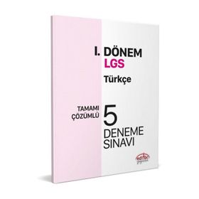 Editör Yayınları - 8. Sınıf LGS Türkçe 1. Dönem 5 Deneme