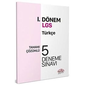 Editör Yayınları - 8. Sınıf LGS Türkçe 1. Dönem 5 Deneme