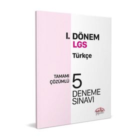 Editör Yayınları - 8. Sınıf LGS Türkçe 1. Dönem 5 Deneme