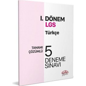 Editör Yayınları - 8. Sınıf LGS Türkçe 1. Dönem 5 Deneme
