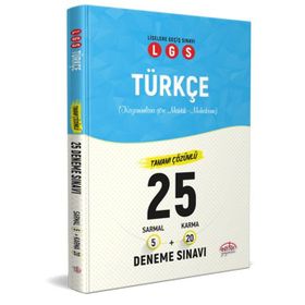 Editör Yayınları 8. Sınıf LGS Türkçe 25 Branş Denemesi