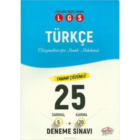 Editör Yayınları 8. Sınıf LGS Türkçe 25 Branş Denemesi
