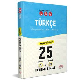 Editör Yayınları 8. Sınıf LGS Türkçe 25 Branş Denemesi