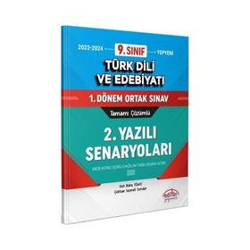 Editör Yayınları - 9. Sınıf Türk Dili ve Edebiyatı Tamamı Çözümlü 1.Dönem Ortak Sınavı 2. Yazılı Senaryoları