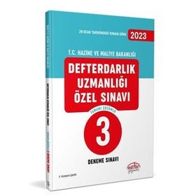 Editör Yayınları - Defterdarlık Uzmanlığı Özel Sınavı Tamamı Çözümlü 3 Deneme