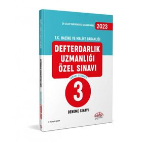 Editör Yayınları - Defterdarlık Uzmanlığı Özel Sınavı Tamamı Çözümlü 3 Deneme