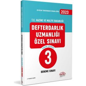 Editör Yayınları - Defterdarlık Uzmanlığı Özel Sınavı Tamamı Çözümlü 3 Deneme