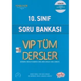 Editör Yayınları Editör 10. Sınıf VIP Mavi Kitap Tüm Dersler Soru Bankası