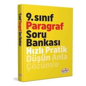 Editör Yayınları Editör Yayınevi 9. Sınıf Paragraf Soru Bankası