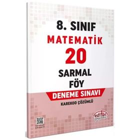 Editör Yayınları - LGS 8. Sınıf Matematik 20 Sarmal Föy Deneme Sınavı