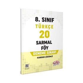 Editör Yayınları - LGS 8. Sınıf Türkçe 20 Sarmal Föy Deneme Sınavı