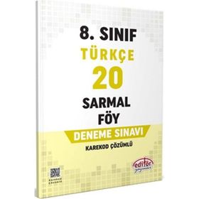 Editör Yayınları - LGS 8. Sınıf Türkçe 20 Sarmal Föy Deneme Sınavı