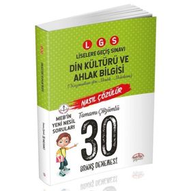 Editör Yayınları LGS Din Kültürü Ve Ahlak Bilgisi (10 Sarmal + 30 Karma) 40 Deneme Sınavı