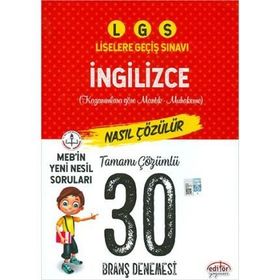 Editör Yayınları LGS İngilizce 40 Deneme Sınavı