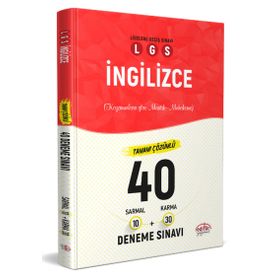 Editör Yayınları LGS İngilizce 40 Deneme Sınavı