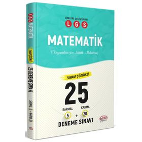 Editör Yayınları LGS Matematik 25 Deneme Sınavı