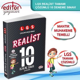 Editör Yayınları LGS Realist Tamamı Çözümlü 10 Deneme Sınavı