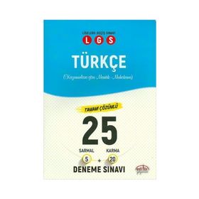 Editör Yayınları LGS Türkçe 5 Sarmal + 20 Karma 25 Deneme Sınavı