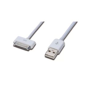 Ednet ED-31002 1 m USB 2.0 to iPod İphone iPad 30 Pin AWG 30 Ul Beyaz Şarj Data Kablosu