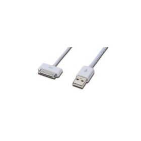 Ednet ED-31002 1 m USB 2.0 to iPod İphone iPad 30 Pin AWG 30 Ul Beyaz Şarj Data Kablosu