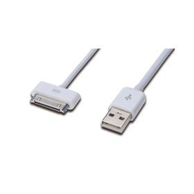 Ednet ED-31002 1 m USB 2.0 to iPod İphone iPad 30 Pin AWG 30 Ul Beyaz Şarj Data Kablosu