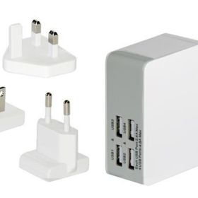 Ednet ED-31809 4 x USB Port Evrensel EU/UK/US Seyahat Şarj Seti