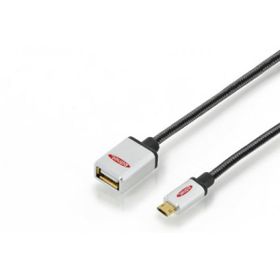 Ednet ED-84150 0.3 m micro USB to USB 2.0 Premium Erkek-Dişi OTG USB 2.0 Kablo