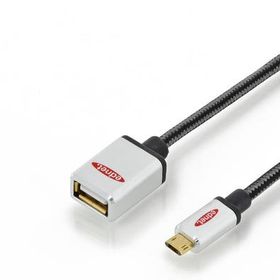 Ednet ED-84150 0.3 m micro USB to USB 2.0 Premium Erkek-Dişi OTG USB 2.0 Kablo