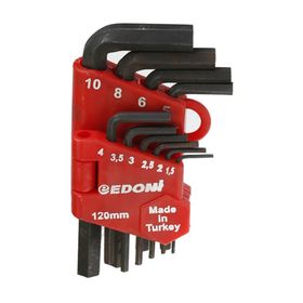 Edoni 120 mm 10 Parça Siyah Alyan Seti