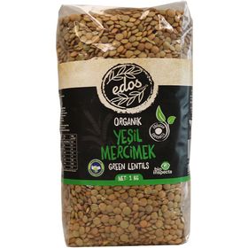 Edos 1 kg Organik Yeşil Mercimek