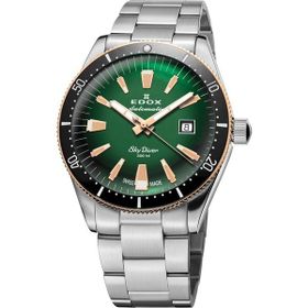 Edox 80126-357RNM-VIR Skydiver Yeşil Çelik Erkek Kol Saati