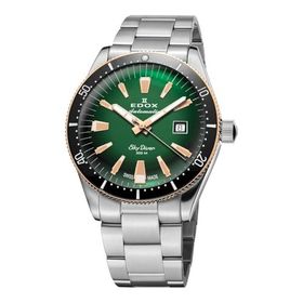 Edox 80126-357RNM-VIR Skydiver Yeşil Çelik Erkek Kol Saati