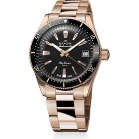 Edox Skydiver 80131-37Rnm-Ni Siyah Rose Gold Metal Unisex Kol Saati