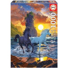 Educa 1000 Parça Sahilde Tek Boynuzlu Atlar Vincent Hie Puzzle