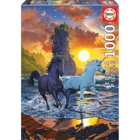Educa 1000 Parça Sahilde Tek Boynuzlu Atlar Vincent Hie Puzzle