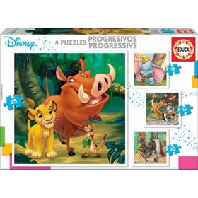 Educa 12 16 20 24 Parça Dumbo Bambi Lion King Jungle Book Puzzle