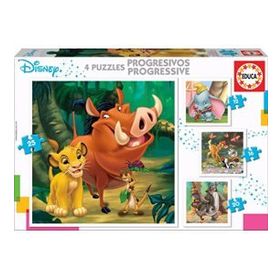 Educa 12 16 20 24 Parça Dumbo Bambi Lion King Jungle Book Puzzle