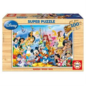 Educa 12002 Disney Harikalar Diyarı Çocuk Ahşap 100 Puzzle