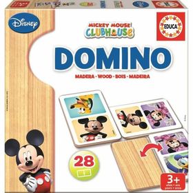 Educa 16037 28 Parça Ahşap Mickey ve Minnie Eğitici Domino Oyunu