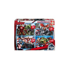 Educa 16331 Multi 4 Avengers Karton Çocuk Puzzle