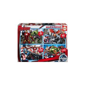 Educa 16331 Multi 4 Avengers Karton Çocuk Puzzle