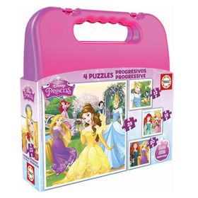 Educa 16508 Progresive Disney Princess Çanta Puzzle