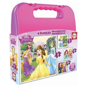 Educa 16508 Progresive Disney Princess Çanta Puzzle