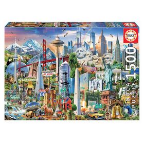 Educa 17670 1500 Parça Kuzey Amerika Sembolleri Puzzle