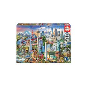 Educa 17670 1500 Parça Kuzey Amerika Sembolleri Puzzle