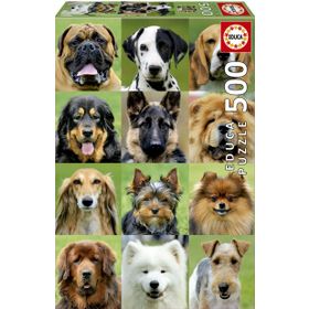 Educa 17963 500 Parça Dogs Collage Puzzle