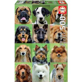 Educa 17963 500 Parça Dogs Collage Puzzle